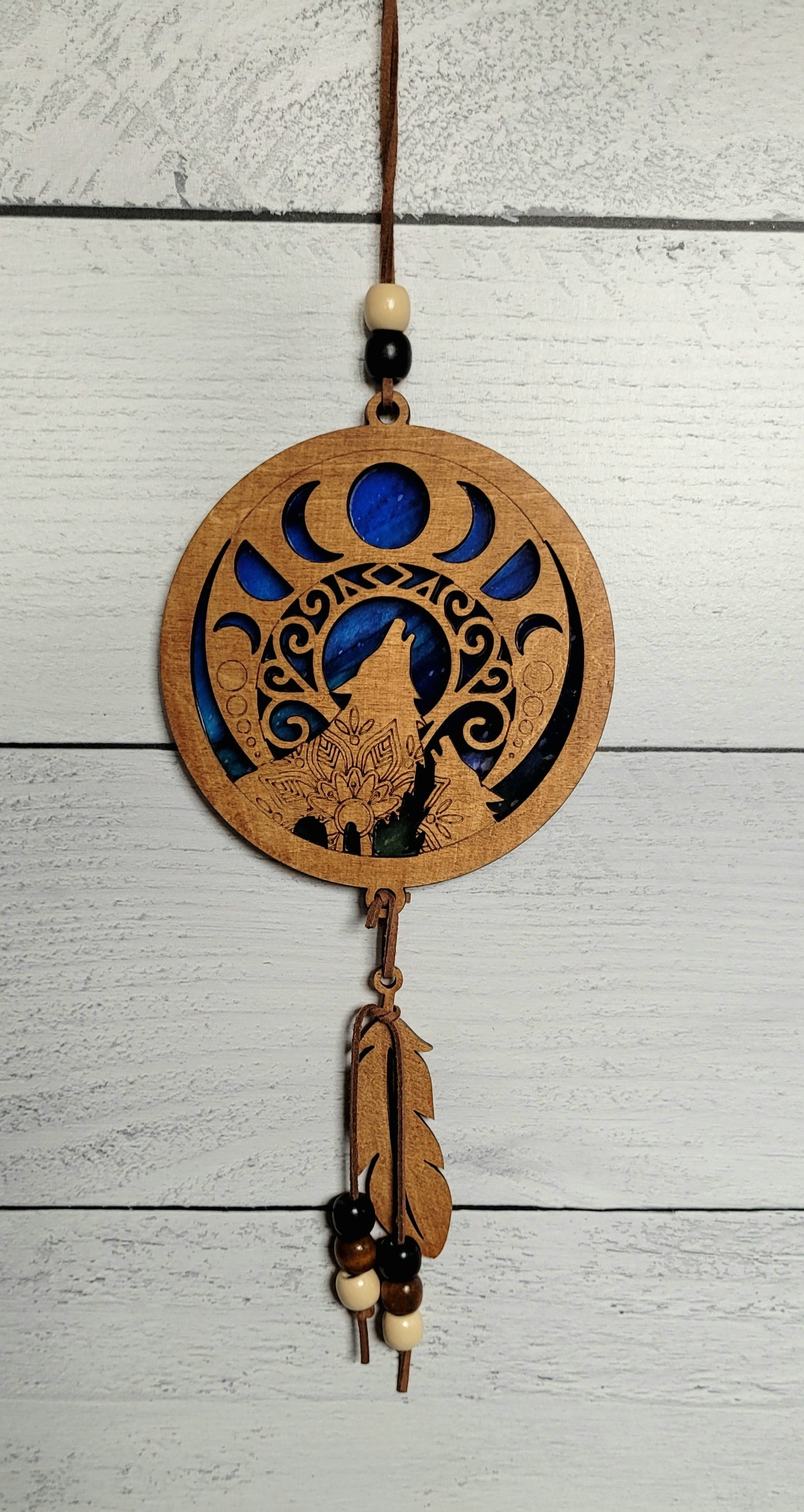 Wolf Suncatcher w/ Beads