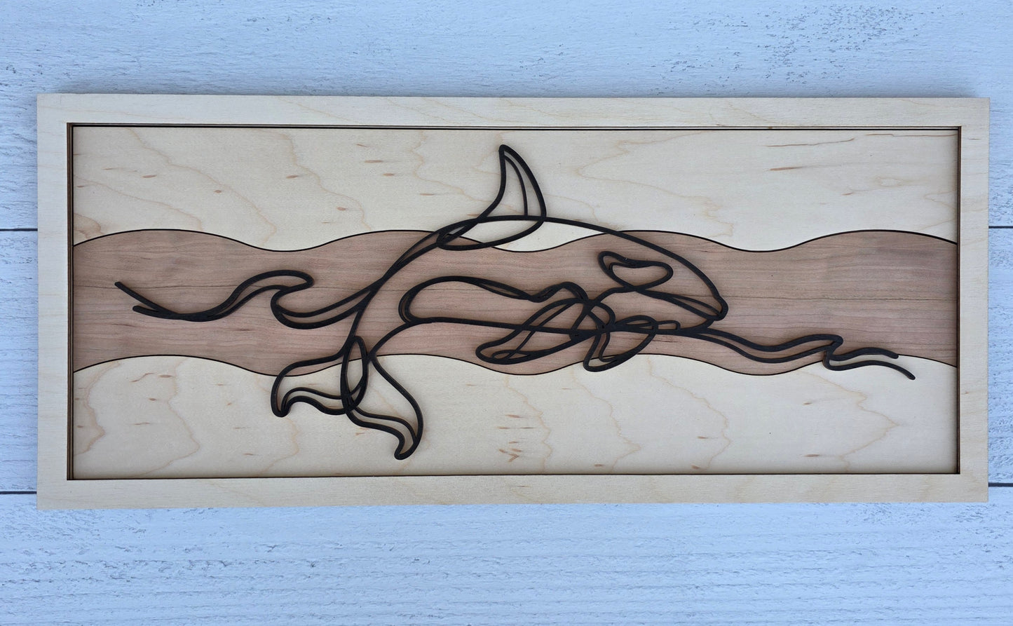 Orca Line Art Wall Decor