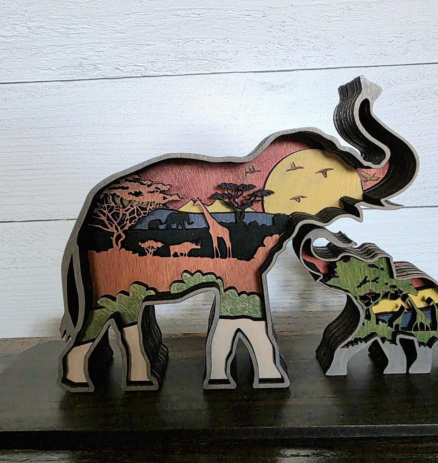 Elephant Mom and Baby