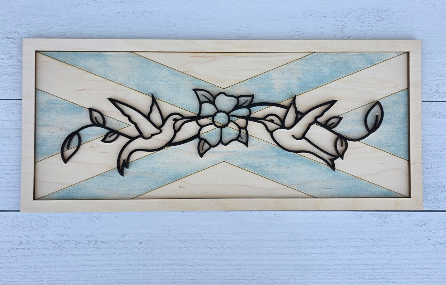 Hummingbird Line Art Wall Decor