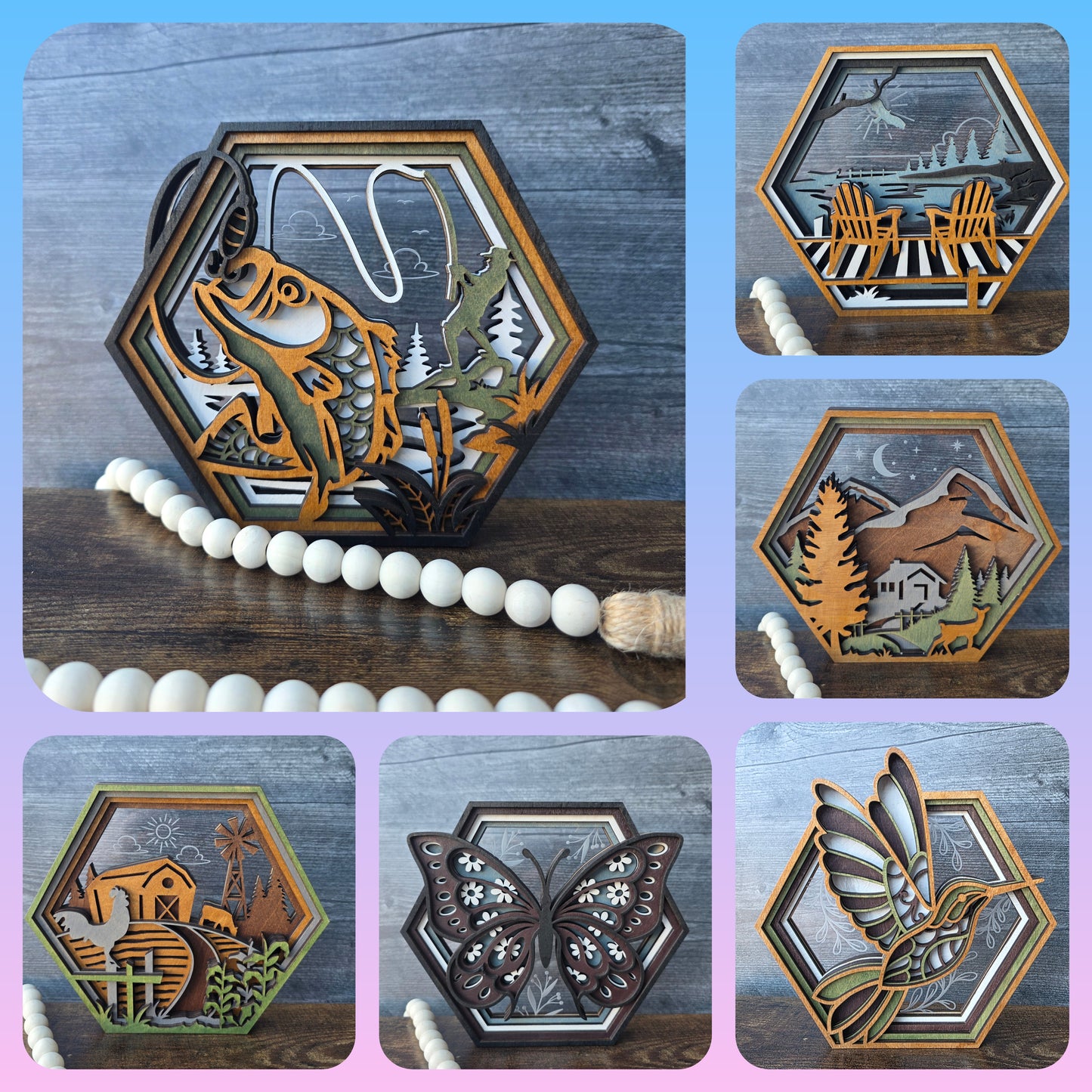 Mountain Cabin Hexagon