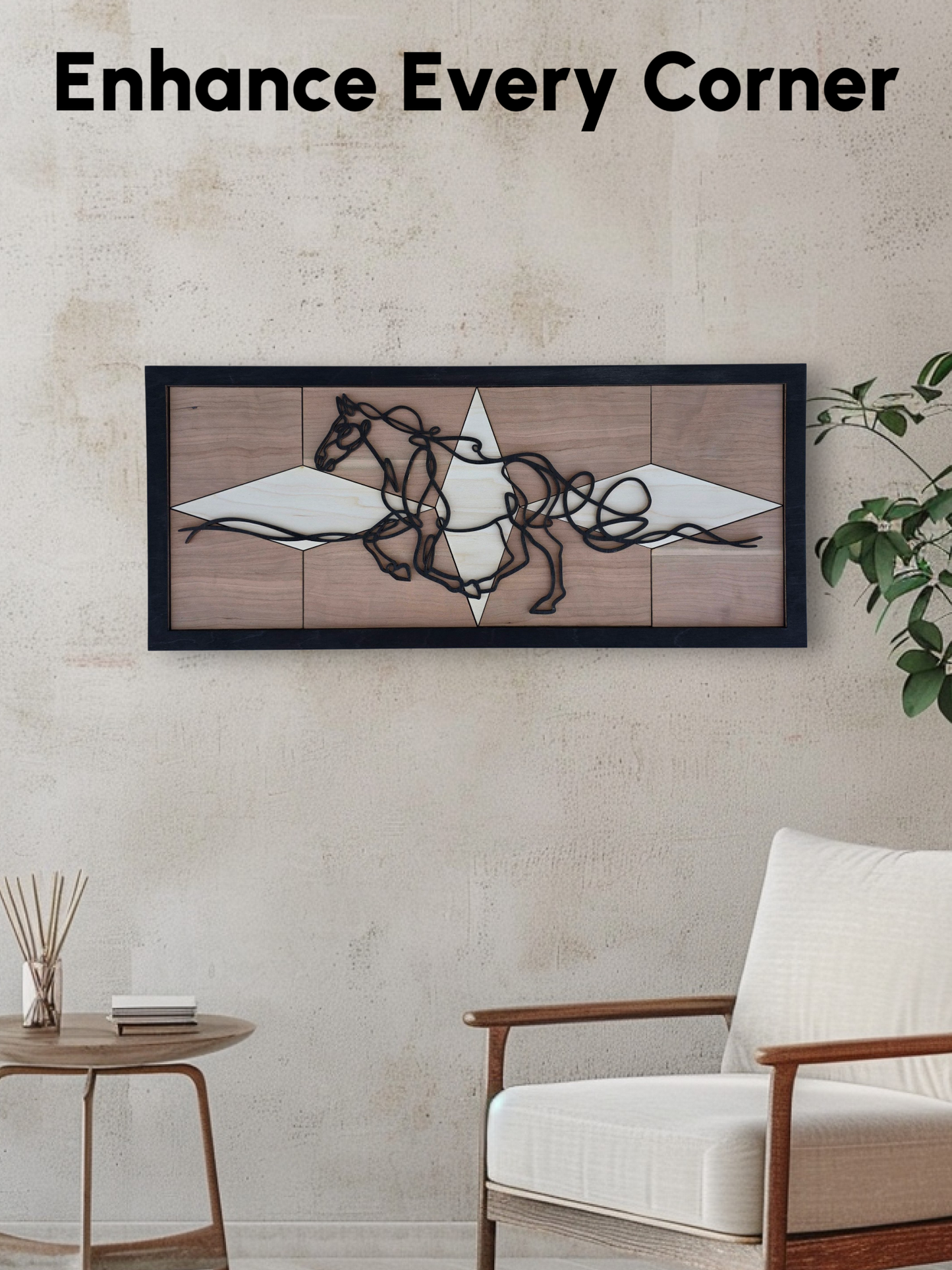Horse Line Art Wall Decor