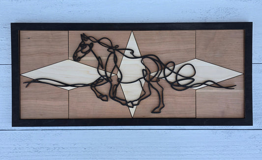 Horse Line Art Wall Decor