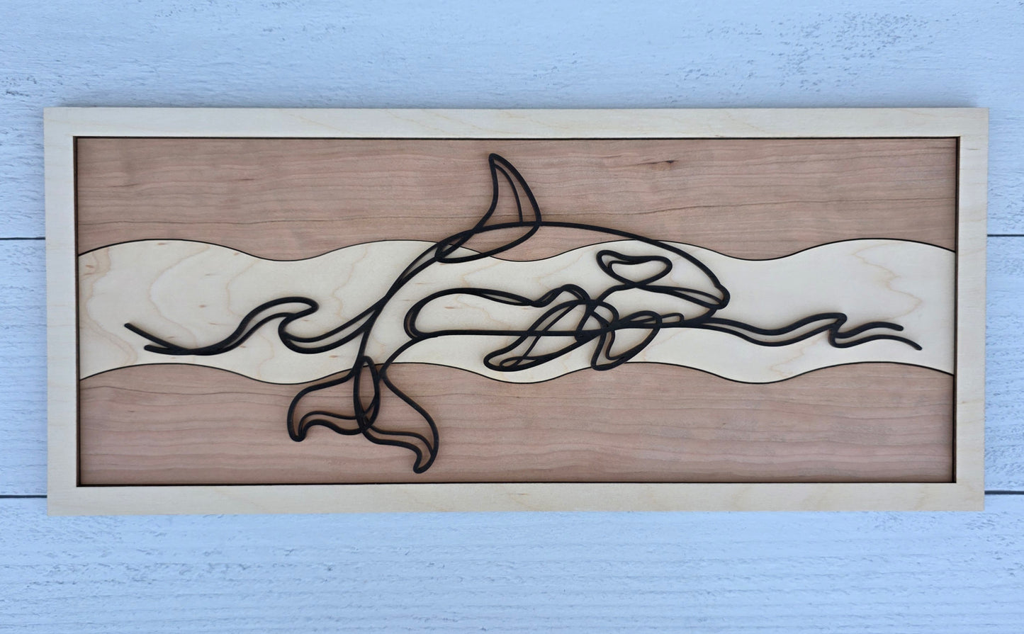 Orca Line Art Wall Decor
