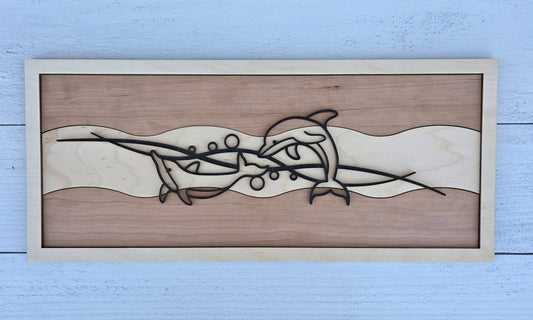 Dolphin Line Art Wall Decor