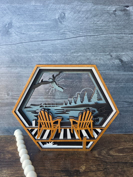 Lake Scene Hexagon