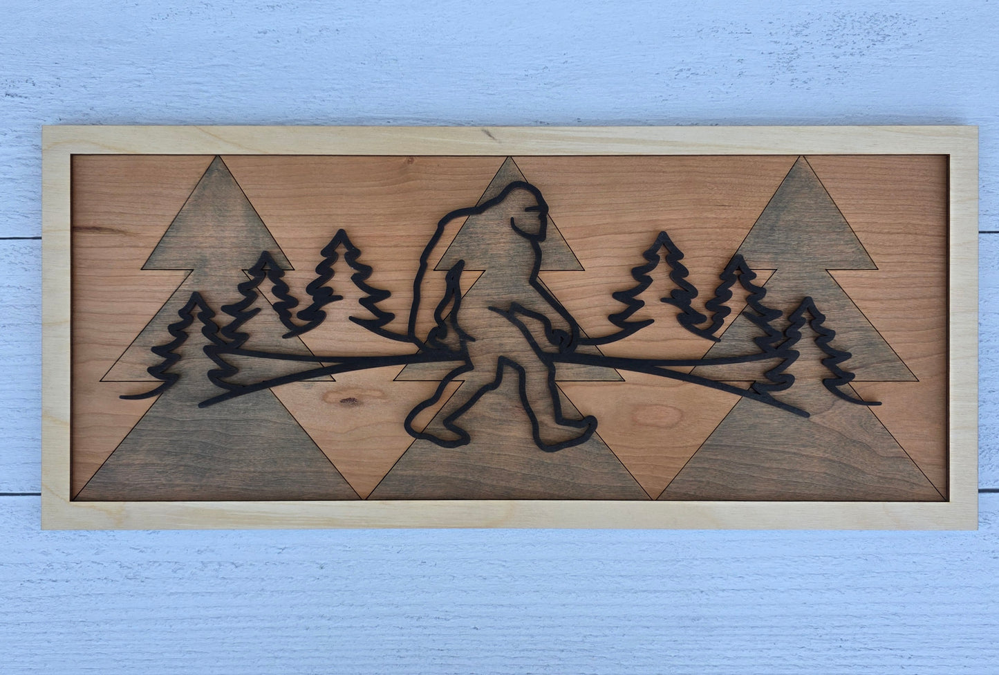 Bigfoot Line Art Wall Decor